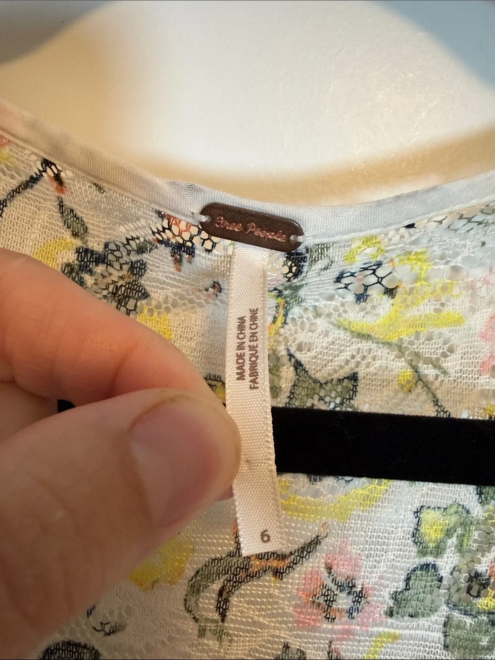 Free People Cherry Blossom Mini Dress in Ivory Multi -‎ size 6
